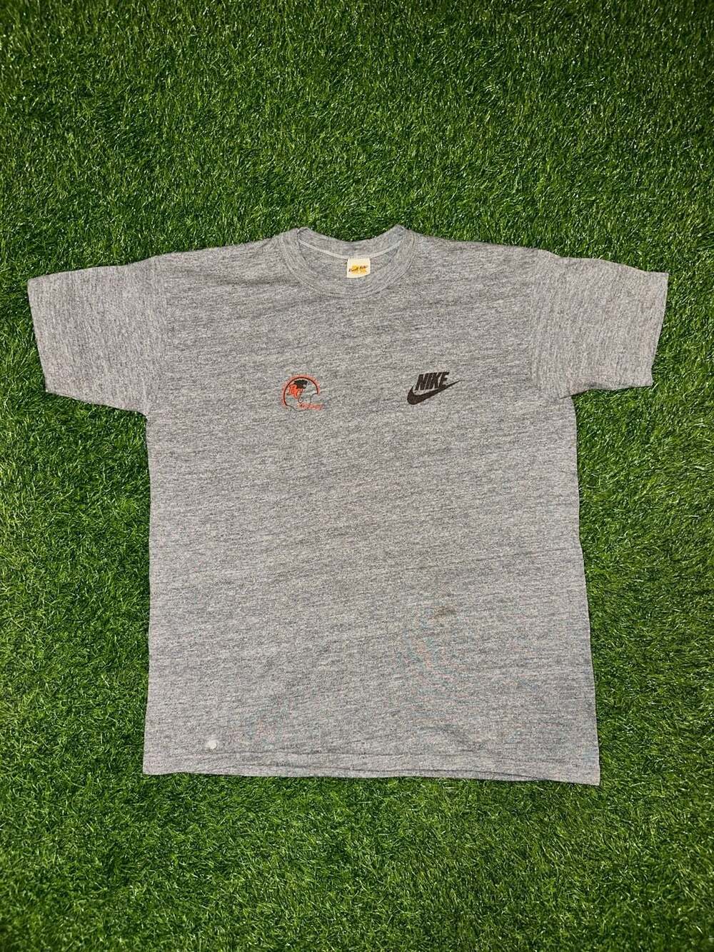 Nike CFL BC Lions Vintage T-Shirt Size L Gray Graphic Swoosh